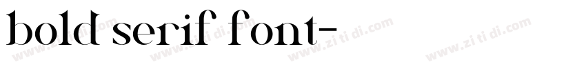bold serif font字体转换
